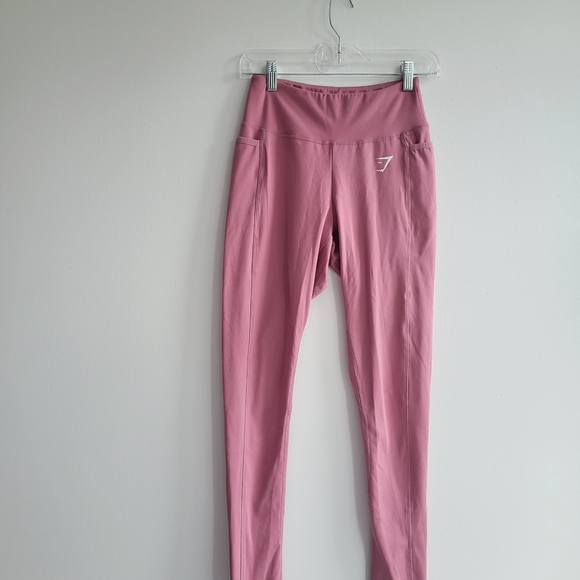 Gym Shark Rose Pink Dream Pocket Workout Pant Leggings Ladies Size Small - Picture 2 of 8
